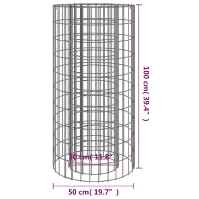 Vatră de foc din gabion Ø 50 cm - Fier galvanizat rezistent