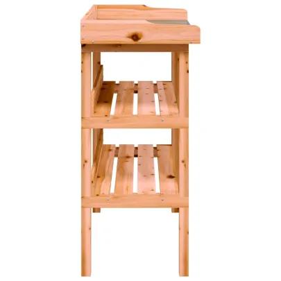 Masă de plante cu raft - lemn masiv de brad - 78x38x82,5 cm