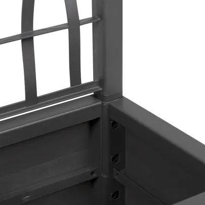 Ghiveci Gri cu Spalier pentru Exterior - 36x36x140 cm