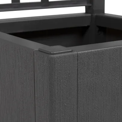 Ghiveci Gri cu Spalier pentru Exterior - 36x36x140 cm