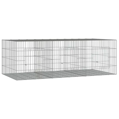 Cușcă Iepuri 163x79x54 cm - Fier Galvanizat | Livrare Gratuită