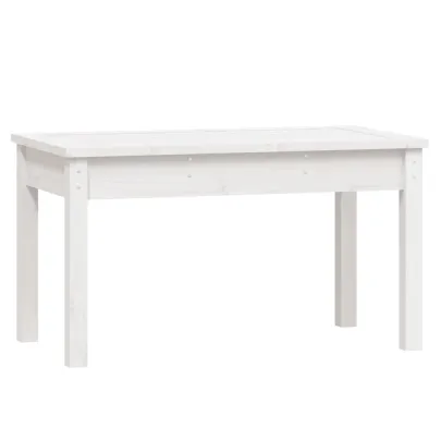 Bancă Grădină Albă Lemn Masiv de Pin - Livrare Gratuită