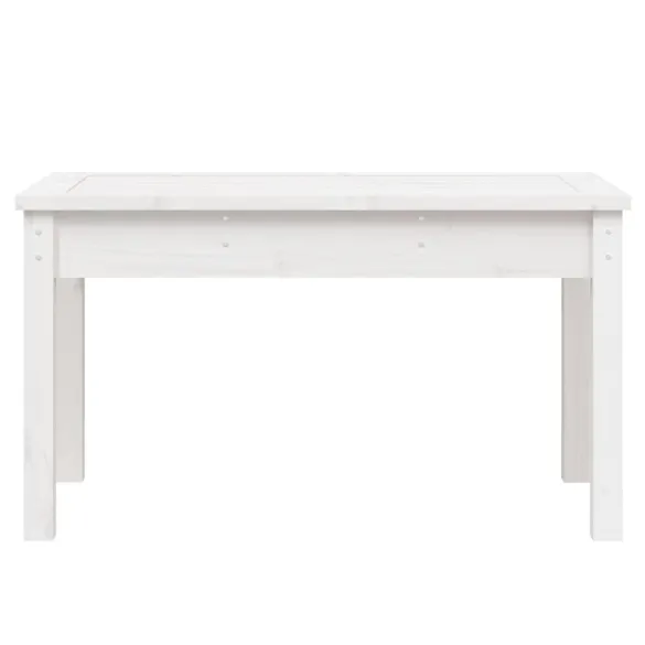 Bancă Grădină Albă Lemn Masiv de Pin - Livrare Gratuită