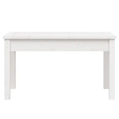 Bancă Grădină Albă Lemn Masiv de Pin - Livrare Gratuită