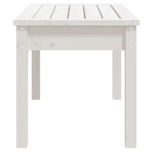 Bancă Grădină Albă Lemn Masiv de Pin - Livrare Gratuită