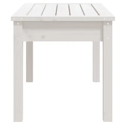 Bancă Grădină Albă Lemn Masiv de Pin - Livrare Gratuită