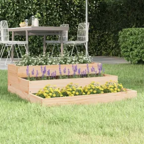 Jardinieră Lemn Masiv de Pin - 3 Niveluri - Livrare Gratuită