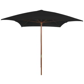 Umbrelă de soare din lemn cu manivelă - Protecție UV