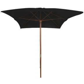 Umbrelă de soare din lemn cu manivelă - Protecție UV 2