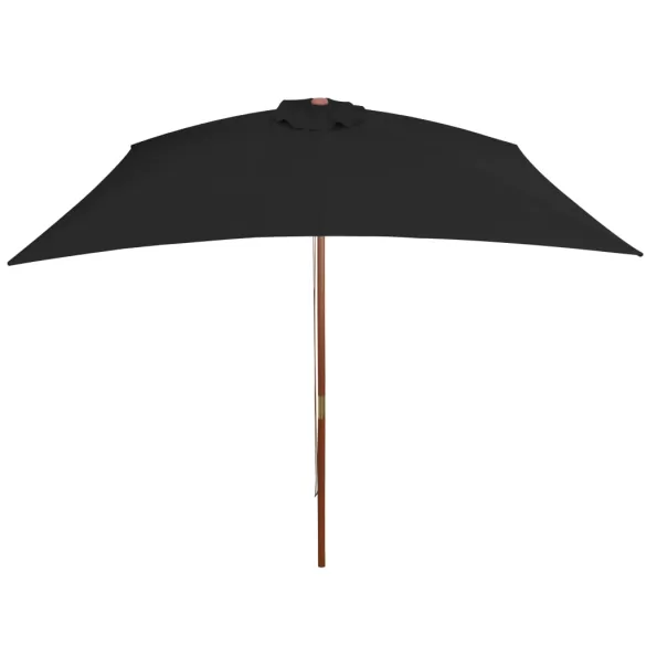 Umbrelă de soare din lemn cu manivelă - Protecție UV