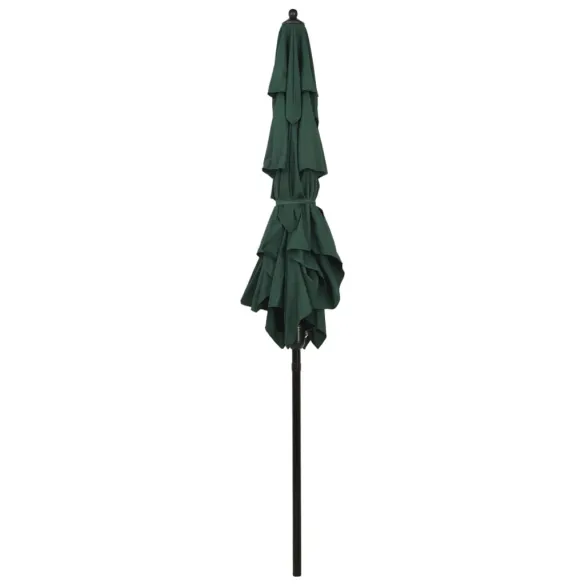 Umbrelă Grădină 3 Niveluri - Verde - 2x2 m | Livrare Gratuită