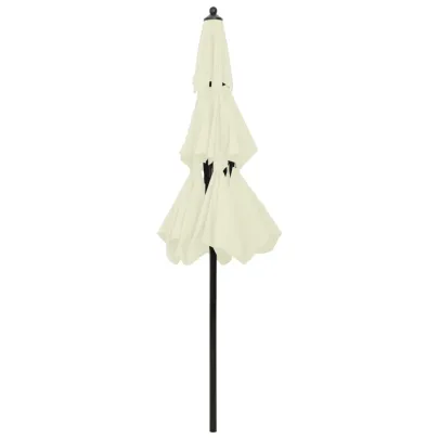 Umbrelă Grădină 3 Niveluri - Aluminiu - Nisipiu - 2,5m
