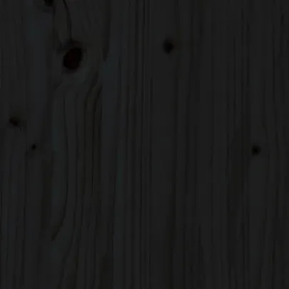 Jardinieră cu Raft Negru - Lemn Masiv de Pin - 82,5x54x81 cm