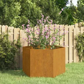 Jardinieră Oțel Corten 60x60x45 cm | Livrare Gratuită
