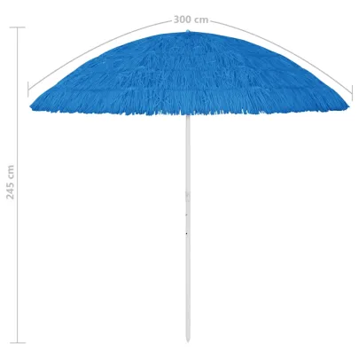 Umbrelă de plajă Hawaii 300 cm - Albastru | Livrare Gratuită