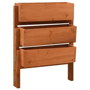 Jardinieră pliabilă portocalie - lemn masiv brad