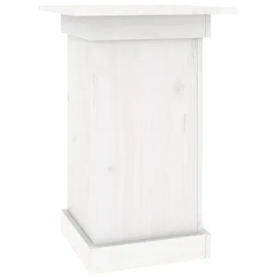 Suport Flori Lemn Masiv Alb - 40x40x60 cm - Livrare Gratuita