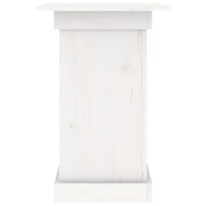 Suport Flori Lemn Masiv Alb - 40x40x60 cm - Livrare Gratuita