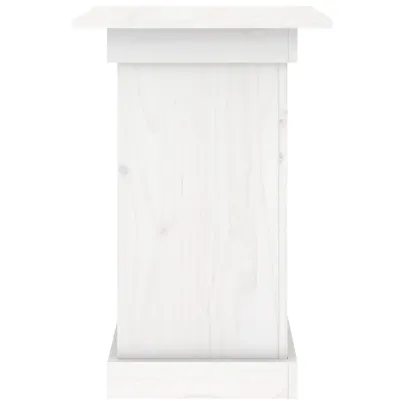 Suport Flori Lemn Masiv Alb - 40x40x60 cm - Livrare Gratuita