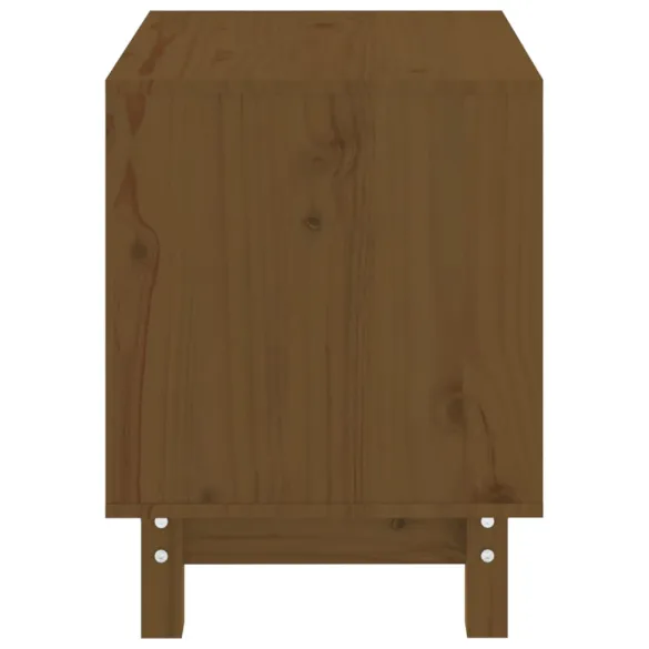 Casă pentru câini din lemn masiv de pin - Maro miere