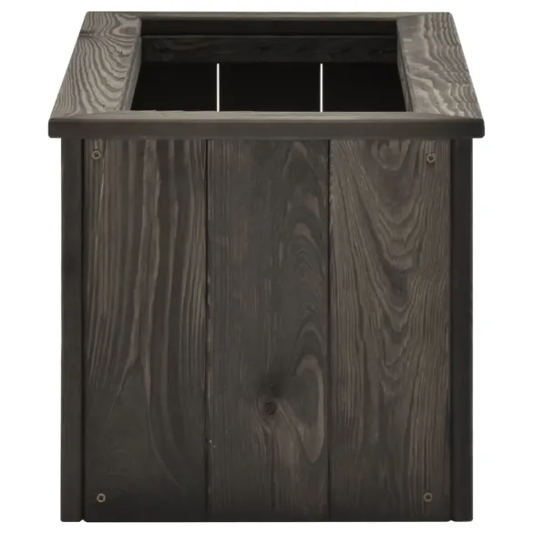 Strat Înălțat Gri - Lemn Masiv de Pin - Livrare Gratuită