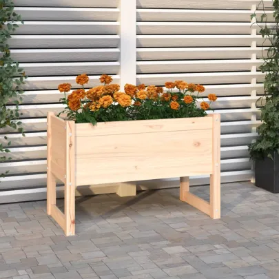 Jardinieră Lemn Masiv de Pin - 78x40x52 cm | Livrare Gratuită