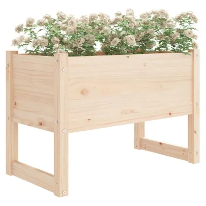Jardinieră Lemn Masiv de Pin - 78x40x52 cm | Livrare Gratuită