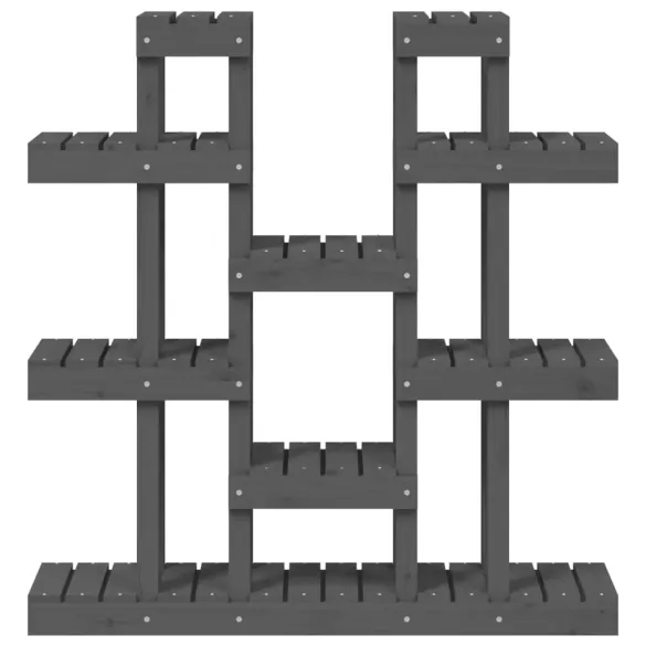 Suport Plante Lemn Masiv Pin - Gri | Livrare Gratuită