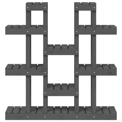 Suport Plante Lemn Masiv Pin - Gri | Livrare Gratuită