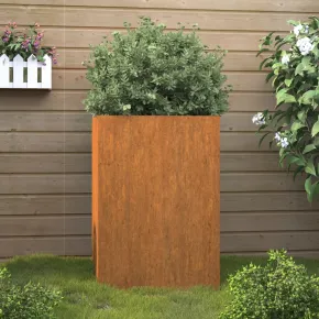 Jardinieră Oțel Corten | 42x38x75 cm | Livrare Gratuită