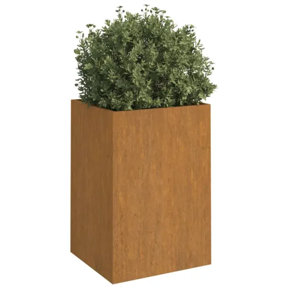 Jardinieră Oțel Corten | 42x38x75 cm | Livrare Gratuită