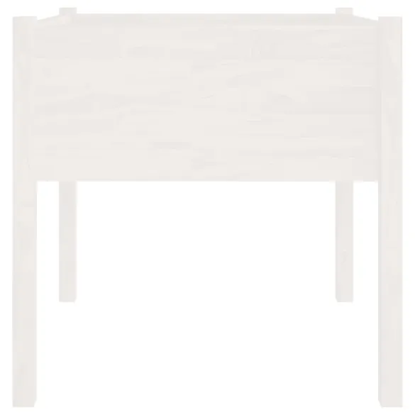 Jardiniere Grădină Lemn Masiv Pin - 2 bucăți - Alb