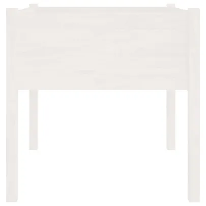 Jardiniere Grădină Lemn Masiv Pin - 2 bucăți - Alb