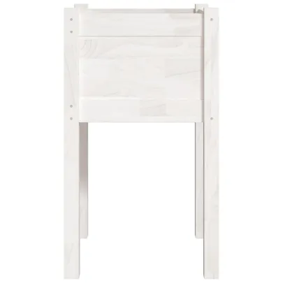 Jardiniere Grădină Lemn Masiv - 2 bucăți - Alb