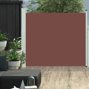 Copertină Laterală Retractabilă Maro pentru Terasă 100x300 cm