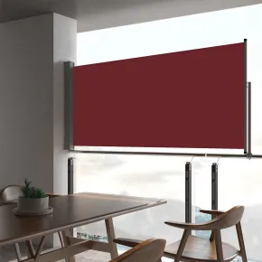 Copertină Laterală Retractabilă Terasă Roșu - 60x300 cm