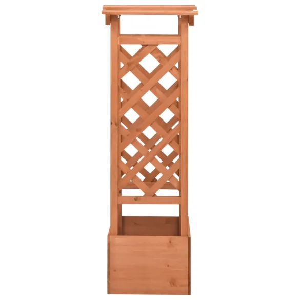 Jardinieră cu Spalier și Arcadă - Brad Natural 49x39x117 cm