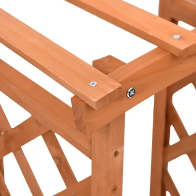 Jardinieră cu Spalier și Arcadă - Brad Natural 49x39x117 cm