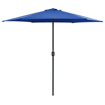 Umbrelă Soare Grădină Aluminiu Albastru Azur 270x246cm