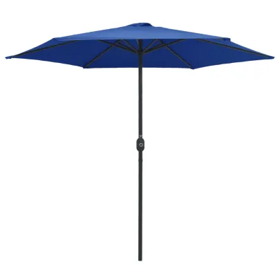 Umbrelă Soare Grădină Aluminiu Albastru Azur 270x246cm
