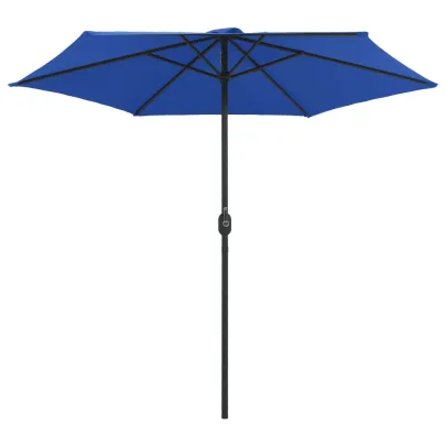 Umbrelă Soare Grădină Aluminiu Albastru Azur 270x246cm
