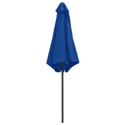 Umbrelă Soare Grădină Aluminiu Albastru Azur 270x246cm