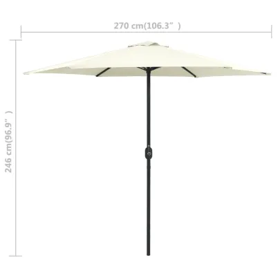 Umbrelă de Grădină cu Stâlp Aluminiu, 270x246 cm - Livrare Gratuită