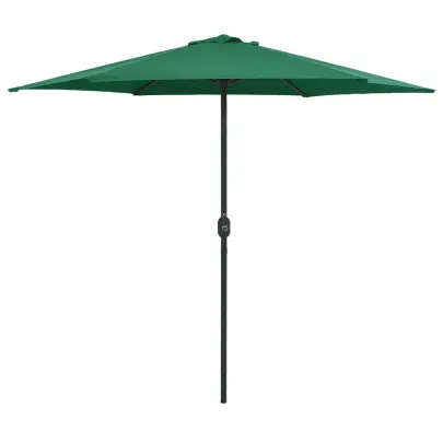 Umbrelă de Soare cu Stâlp din Aluminiu - Verde, 270x246 cm