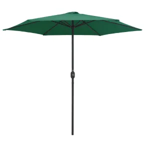 Umbrelă de Soare cu Stâlp din Aluminiu - Verde, 270x246 cm 2