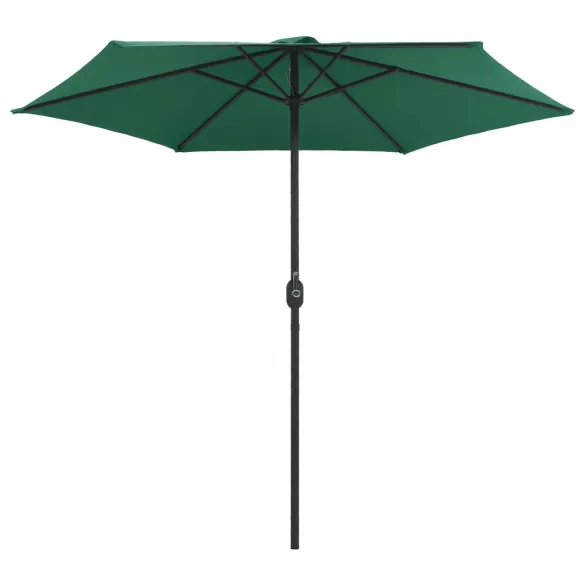 Umbrelă de Soare cu Stâlp din Aluminiu - Verde, 270x246 cm