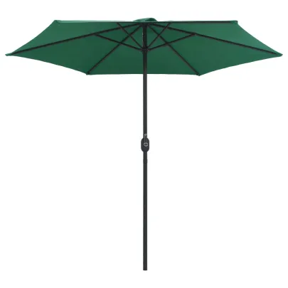 Umbrelă de Soare cu Stâlp din Aluminiu - Verde, 270x246 cm