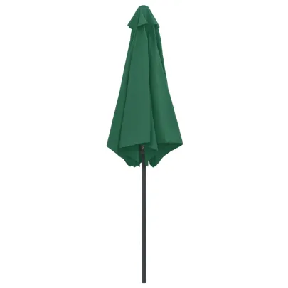 Umbrelă de Soare cu Stâlp din Aluminiu - Verde, 270x246 cm
