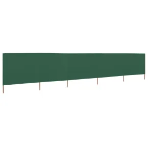 Paravan Anti-Vânt Verde 5 Panouri - 600x120 cm - Textil 2