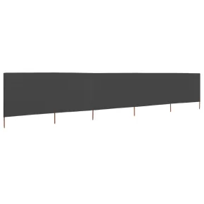 Paravan Anti-Vânt 5 Panouri Antracit - 600x80 cm - Textil 2